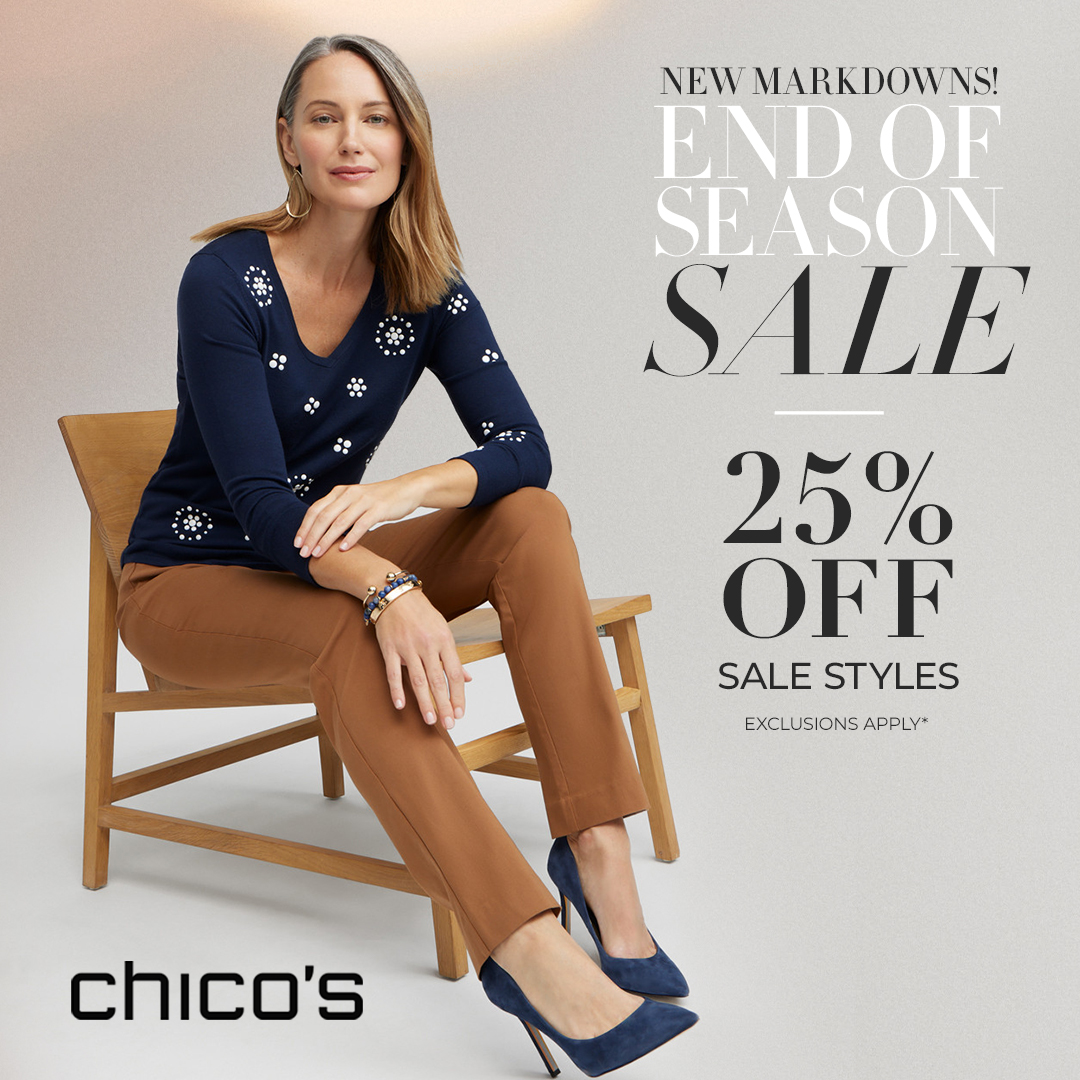 Chico’s END OF SEASON EVENT: 25% off Markdowns** icon