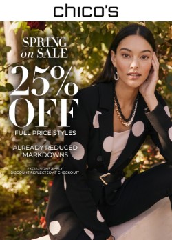 Chico’s 25% Off Your Total Purchase icon