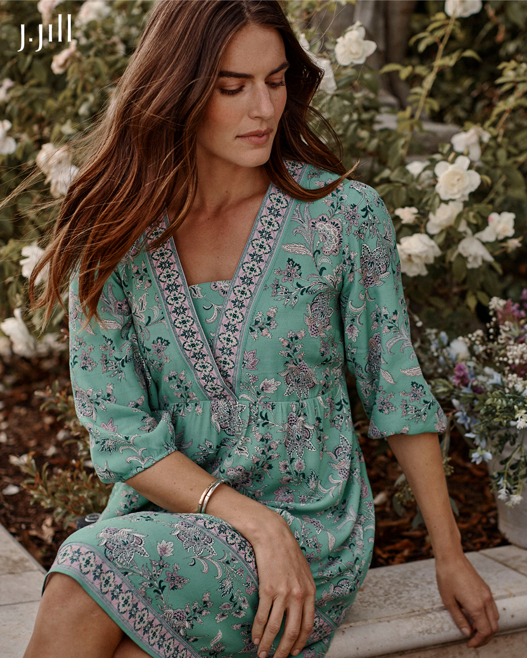 Perfectly Pretty Floral Prints. Dresses, tops, bottoms and scarves at your favorite shop, J.Jill icon