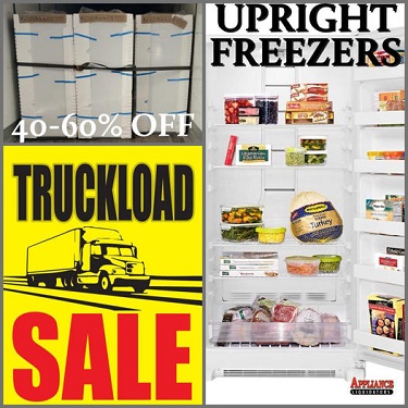 Mattress Liquidators Appliance Truckload sale including Upright Freezers icon