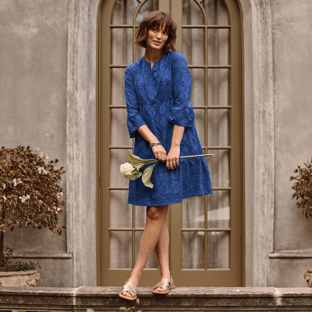 J. JILL J. Jill woman wearing blue dress