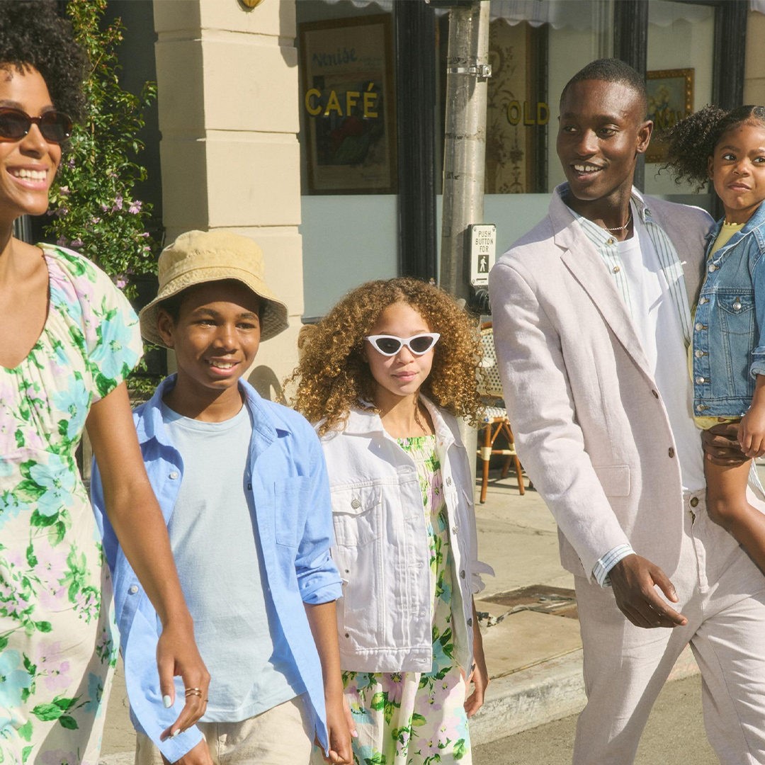 OLD NAVY Old Navy family wearing spring outfits